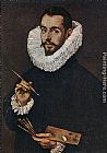 El Greco Famous Paintings - Portrait of the Artist's Son Jorge Manuel